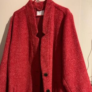 Old Navy coral button front coat